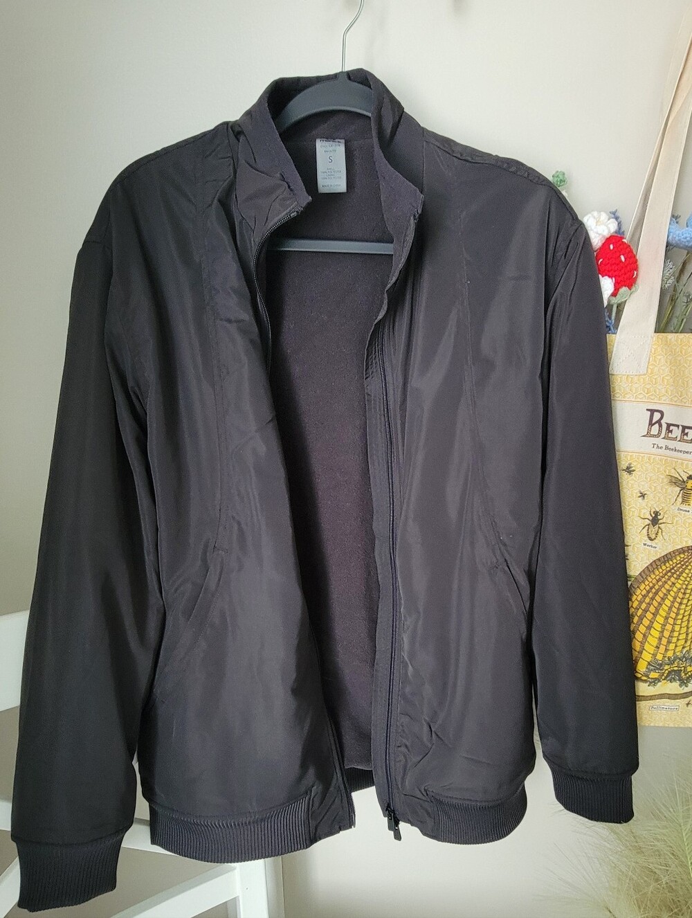 Mono B Black Women's Bomber Jacket Size S